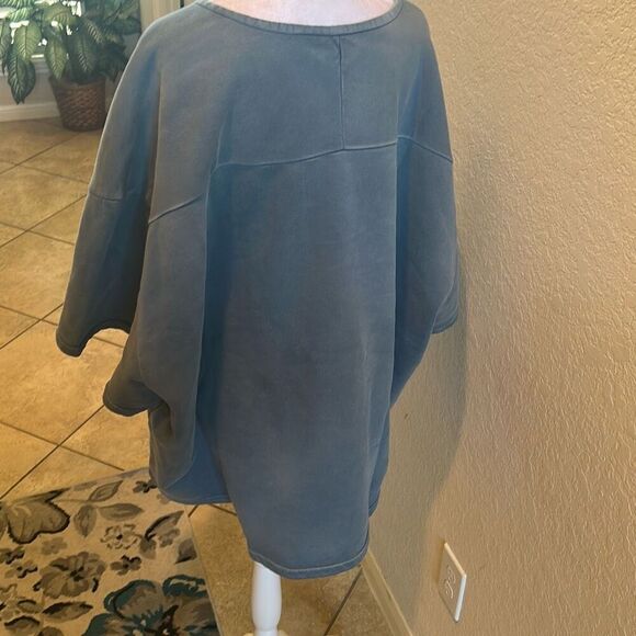 YZY Gap Collab Sweatshirt Tee Blue Oversized Men's Size XL Yeezy Streetwear New - Picture 3 of 8